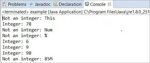Finding integers in String