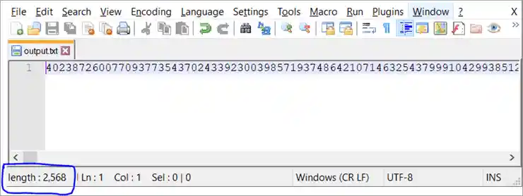 Java BigInteger Class - output