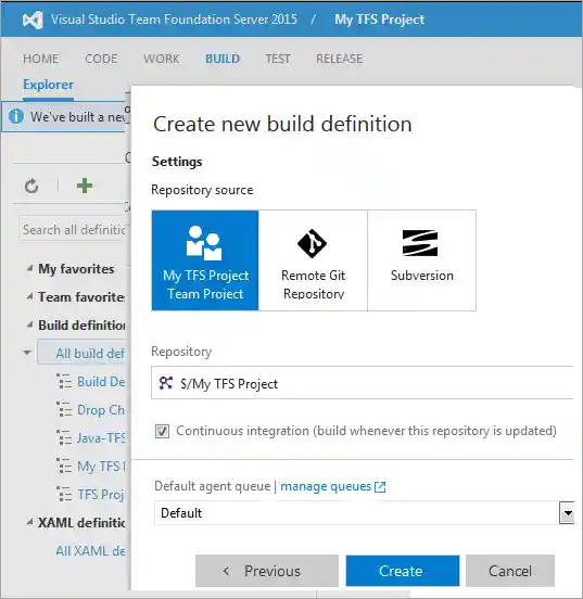 59Creating Build settings