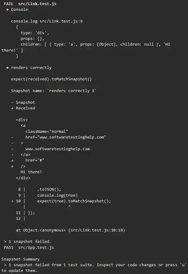 Component code has changed