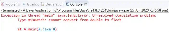 Decimal value in Java float