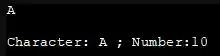 number of parameters - output