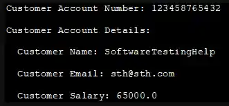 output - Encapsulation in Java