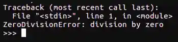 ZeroDivisionError