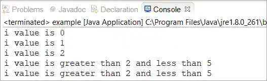 Switch case using for loop - output