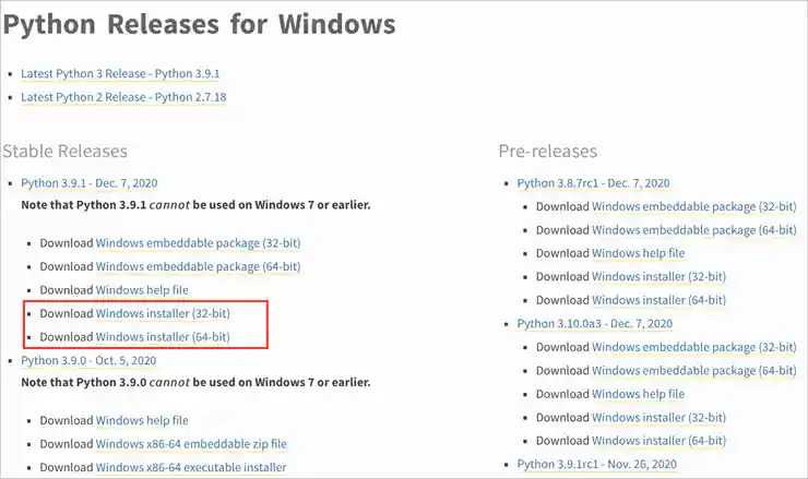 Python Releases For Windows