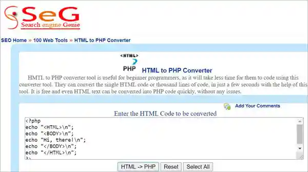 Search Engine Genie - Code Gets Generated