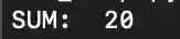 sum() - Output