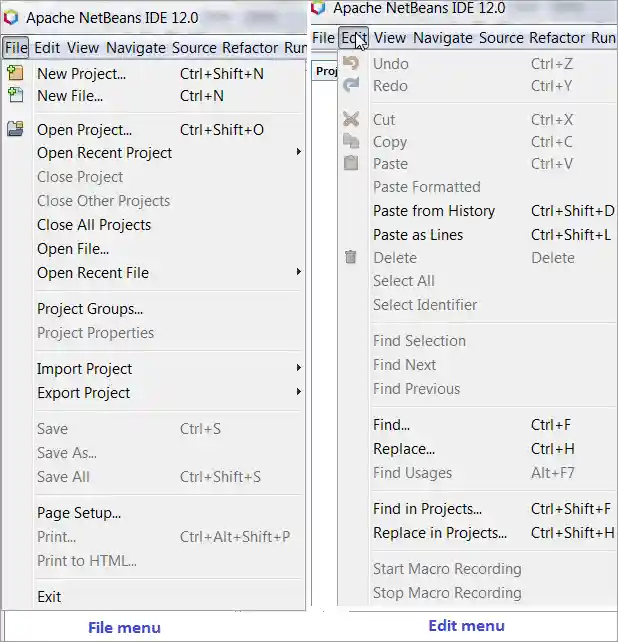 file and edit features