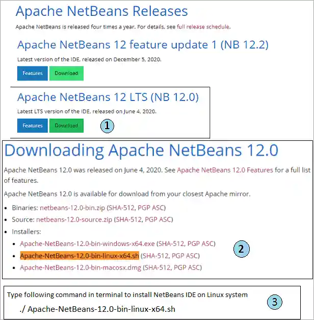 Installing NetBeans for Linux