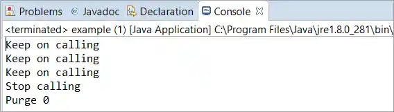 Purge() example output