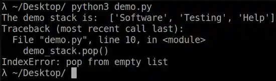 Getting an Error: pop from empty list
