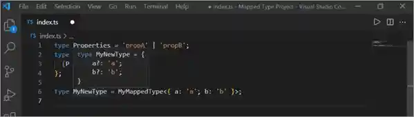 New Type with optional properties