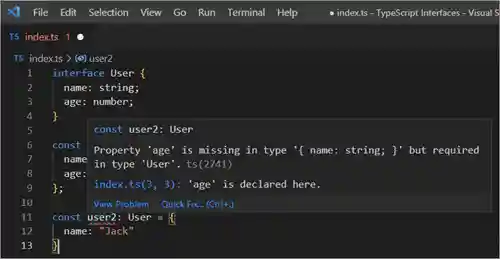 a property type error