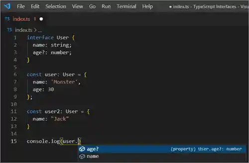 rich TypeScript Intellisense support