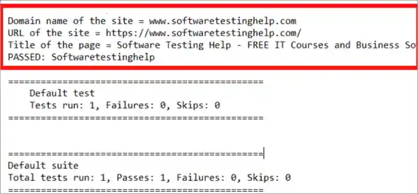 titleoutput - javascriptexecutor in selenium