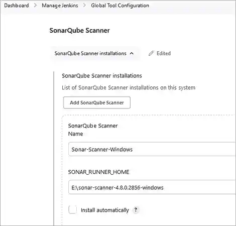 Global Tool Configuration