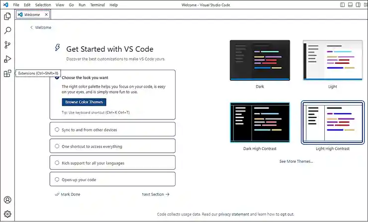 Launch the VS Code IDE