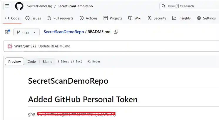 Example of Secret Scan