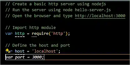 Next define the host and port