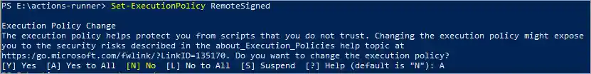 Set Execution policy