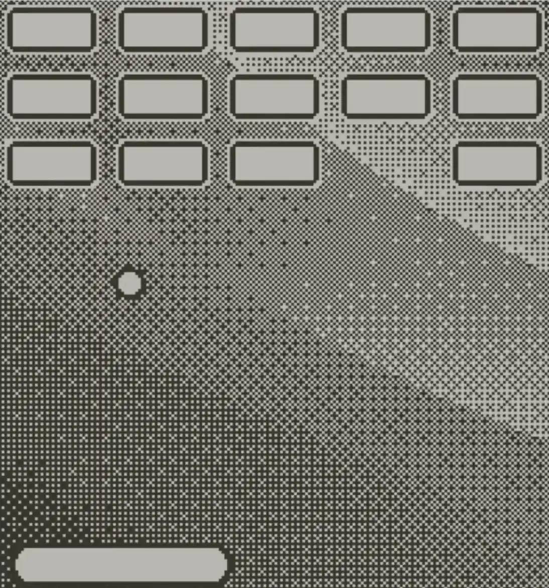 Breakout-style grayscale game
