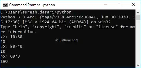 Executing python statements using python command-line interface