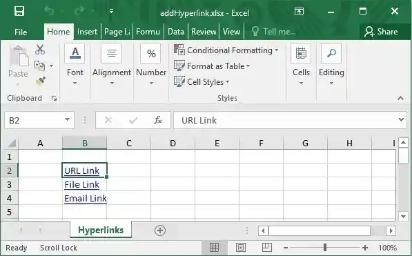 Excel Hyperlink