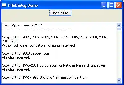 File Dialog Demo Output