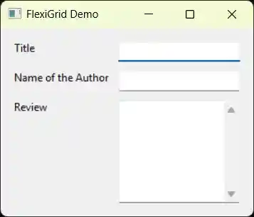 FlexiGridDemo Output
