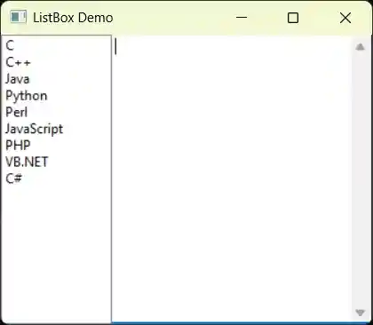 Listbox Demo