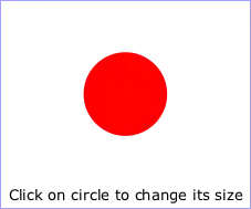 An example demonstrating how to invoke an ECMAScript function from an onclick event — before first click