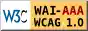 Level Triple-A conformance icon, W3C-WAI Web Content Accessibility Guidelines 1.0