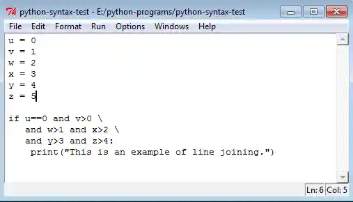 Python lines breaking rule